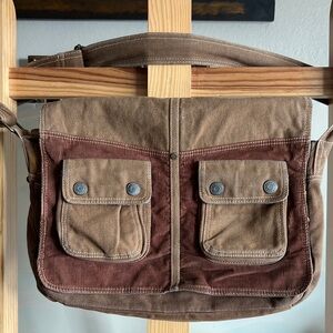 Levi’s Brown and Tan Men or Women canvas and courtory Bag